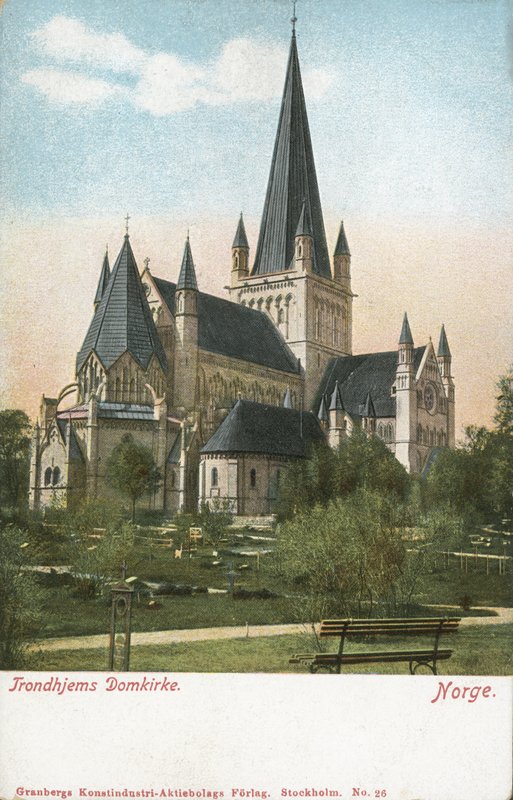 Trondheim katedrális, Norvégia (színes fotó) alkotó: Norwegian Photographer