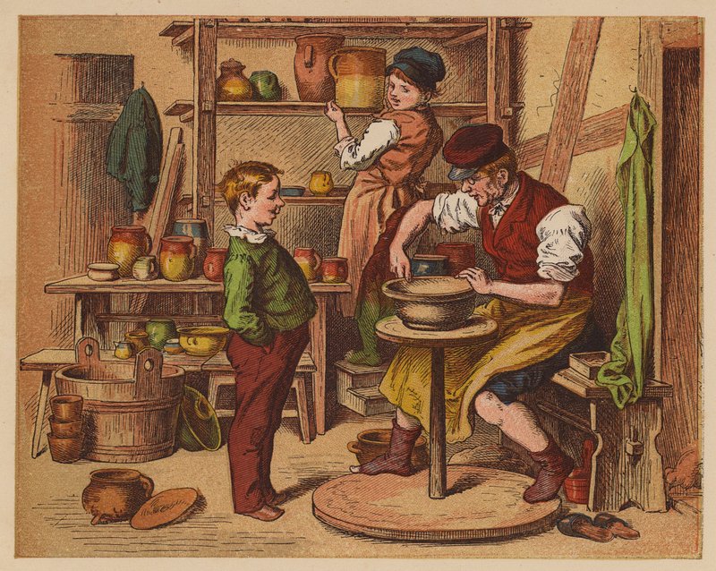 Potter (színes litográfia) alkotó: Oskar Pletsch