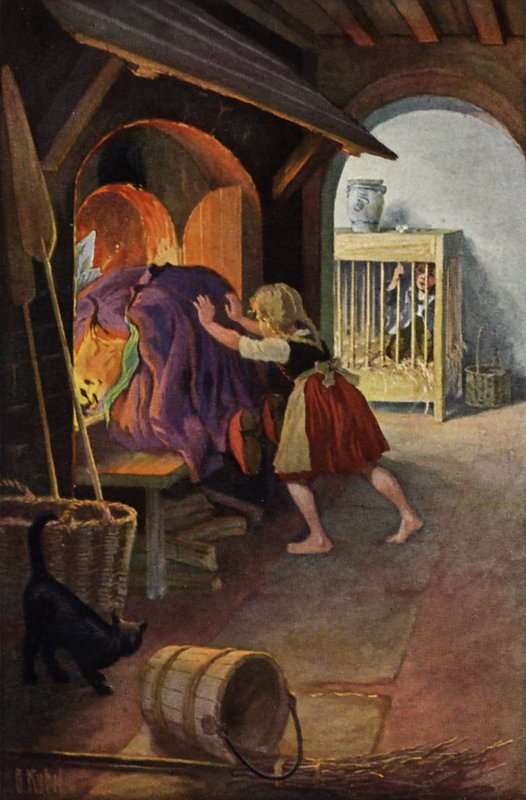 Hansel és Gretel (színes litó) alkotó: Otto Kubel