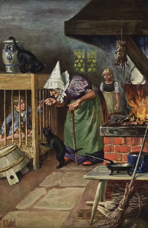 Hansel és Gretel (színes litó) alkotó: Otto Kubel