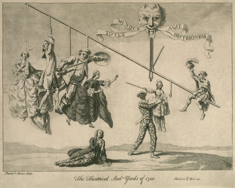 Theatrical Steel-yards of 1750 metszet alkotó: Patrick OBrian