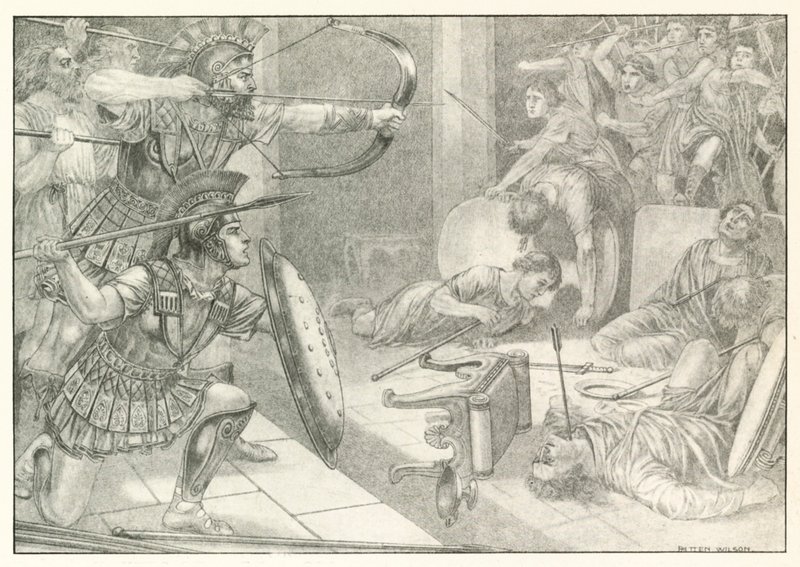 Illusztráció Homérosz Odüsszeiájához (litográfia) alkotó: Patten (after) Wilson