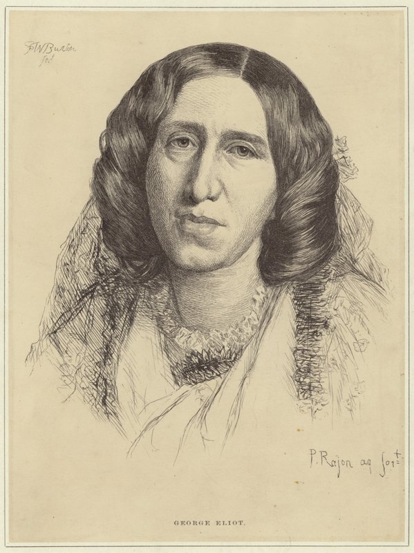 George Eliot portréja alkotó: Paul Adolphe Rajon