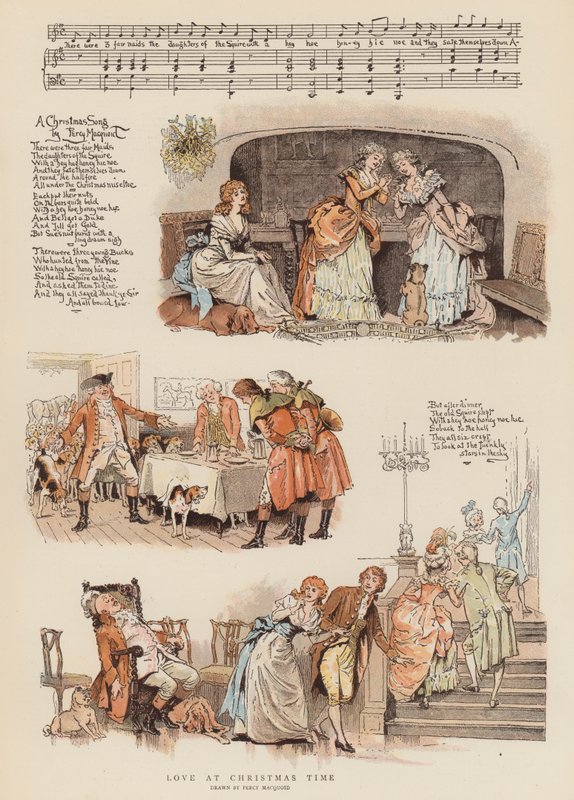 Szerelem karácsonykor (chromolitho) alkotó: Percy Macquoid