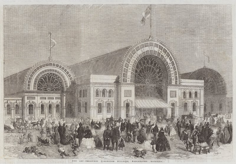 The Art-Treasures Exhibition Building, Manchester, külső alkotó: Percy William Justyne