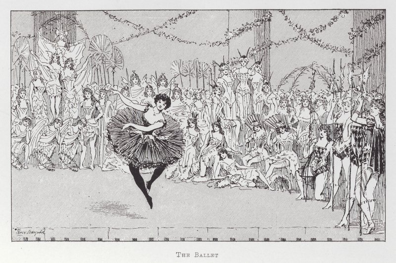 Tánc: A balett (litho) alkotó: Percy Macquoid