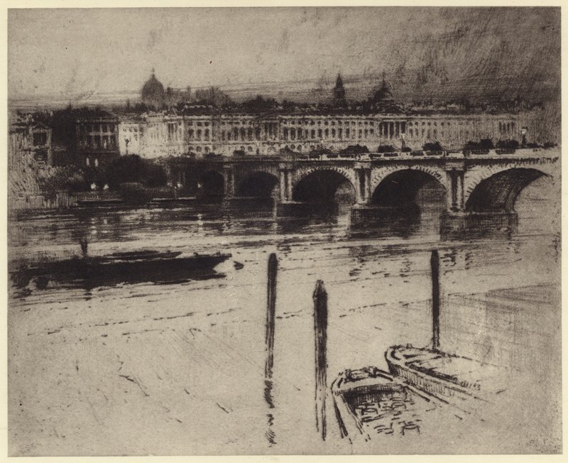 Waterloo híd (litho) alkotó: Percy Robertson