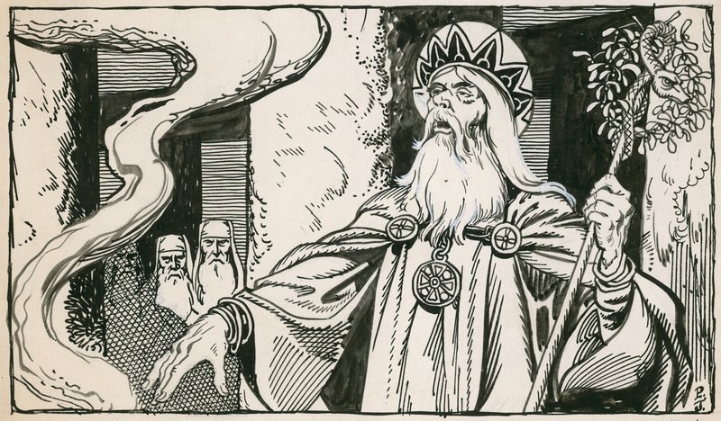 Druidák (tinta papíron) alkotó: Peter Jackson