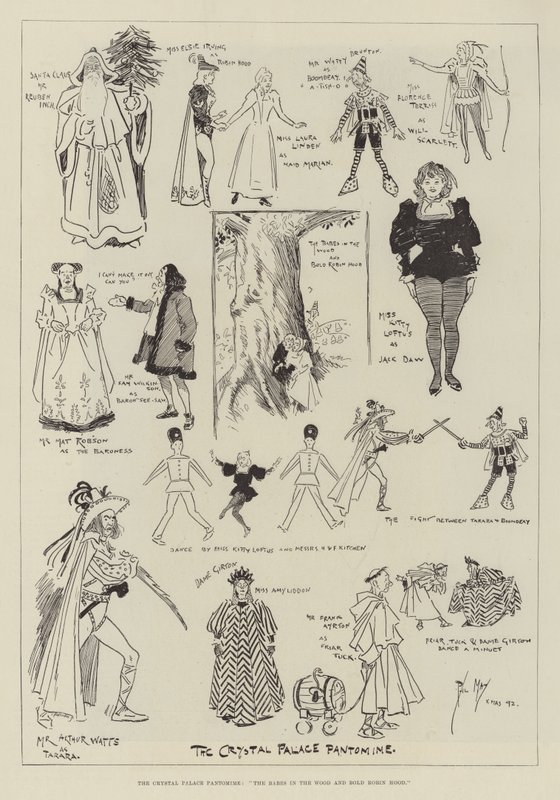A Crystal Palace pantomim, a The Babes in the Wood és a Bold Robin Hood alkotó: Phil May