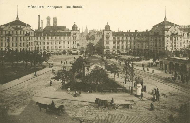 Karlsplatz Rondell, München (f/w fotó) alkotó: Photographer German