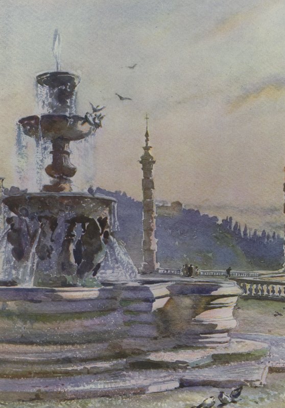 Frascati, V. Pál szökőkútja, Villa Mondragone alkotó: Pierre Vignal