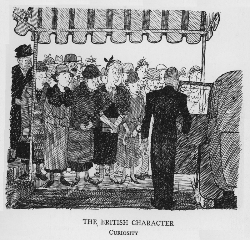 A brit karakter, kíváncsiság (litho) alkotó: Pont