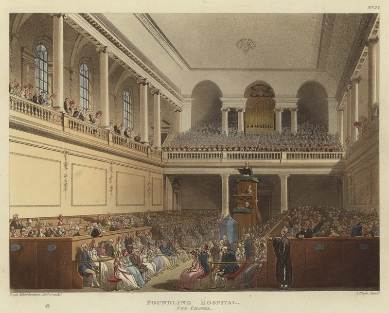Foundling Kórház alkotó: Pugin and Rowlandson