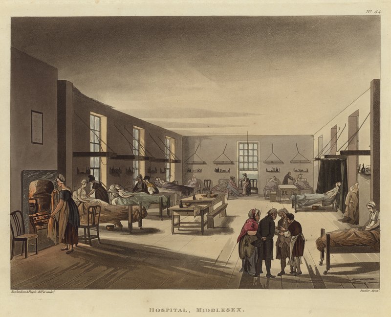 Kórház alkotó: Pugin and Rowlandson