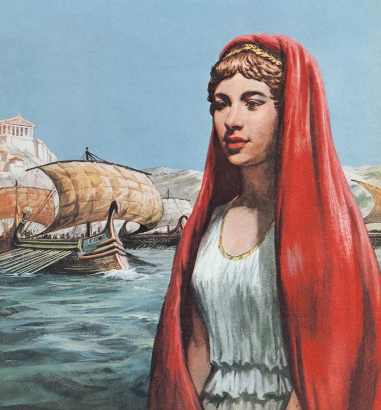 Heléna Trója (színes litográfia) alkotó: Ralph Bruce