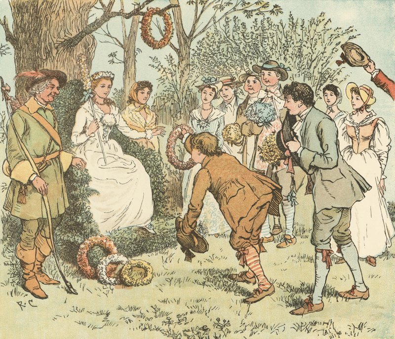 Gyertek Lasses and Lads alkotó: Randolph Caldecott