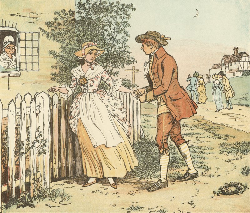 Gyertek Lasses and Lads alkotó: Randolph Caldecott