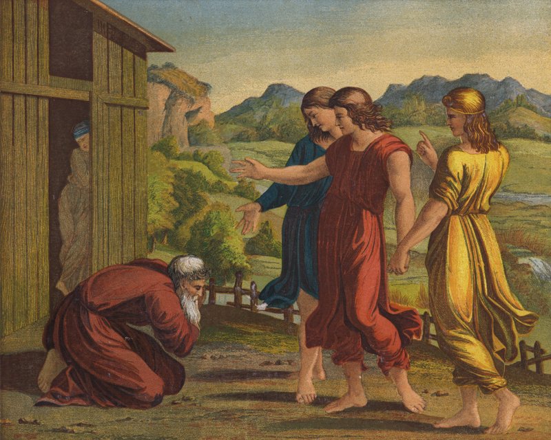 Három angyal megjelenése Ábrahámnak alkotó: Raffaello Sanzio Raphael