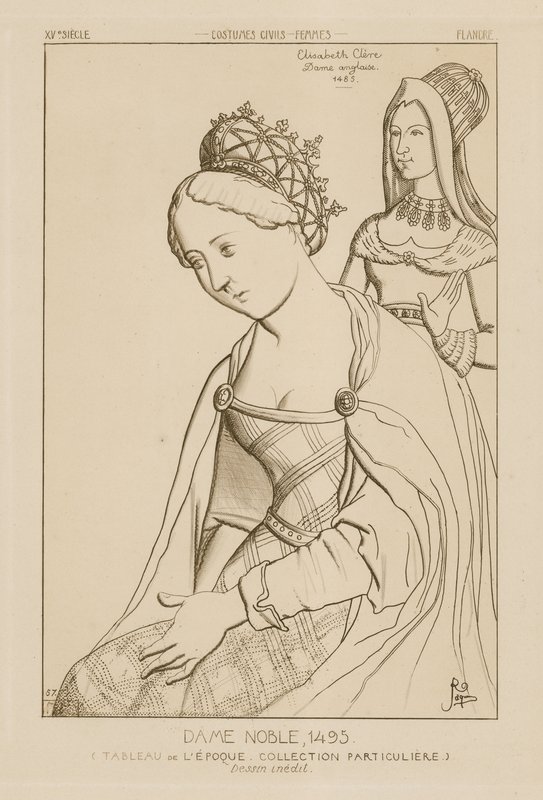 Elizabeth Clere, angol nemes asszony, 1495 alkotó: Raphael Jacquemin