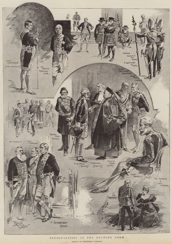Személyiségek a rajzteremben (litográfia) alkotó: Reginald Thomas Cleaver