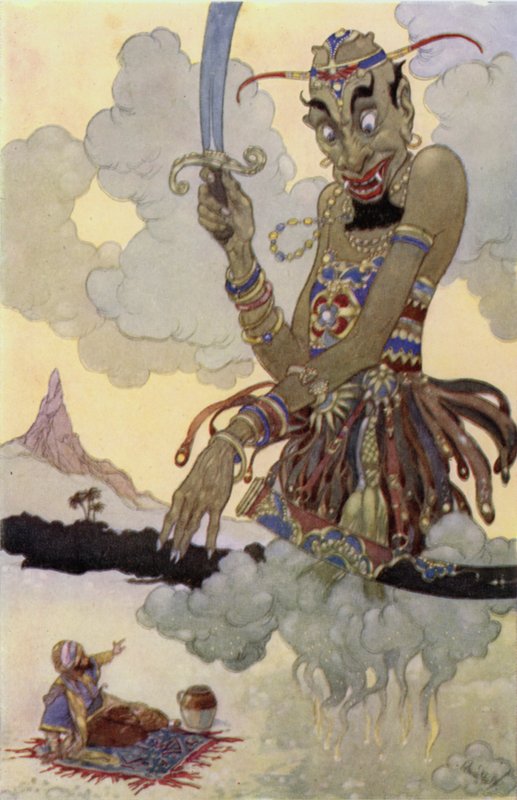 An Angry Genie (színes litó) alkotó: René Bull