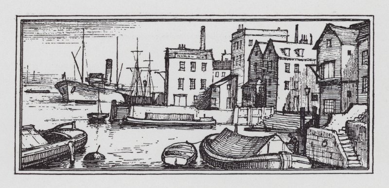 A folyó (litho) alkotó: Rex (after) Whistler
