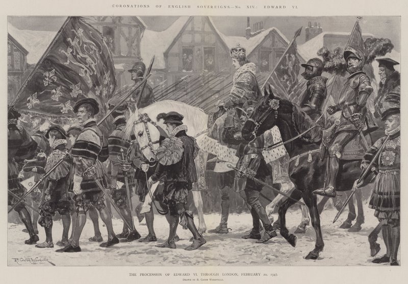 Az angol uralkodók koronázása, Edward VI alkotó: Richard Caton Woodville junior