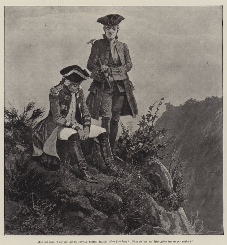 Illusztráció Emily Lawless A Birodalom ezredese című könyvéhez. alkotó: Richard Caton Woodville junior