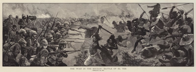 A Soudan háborúja, El Teb-i csata, 1884. február 29 alkotó: Richard Caton Woodville junior
