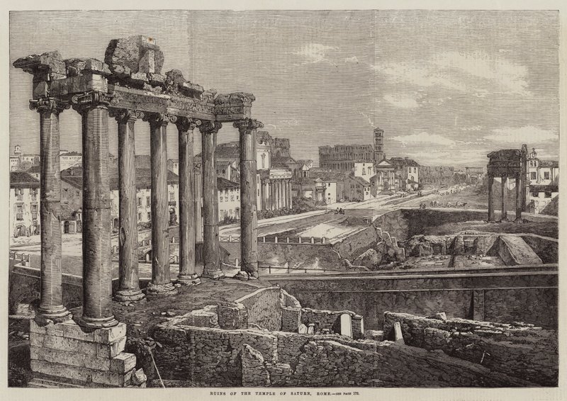 Szaturnusz templomának romjai, Róma alkotó: Richard Principal Leitch