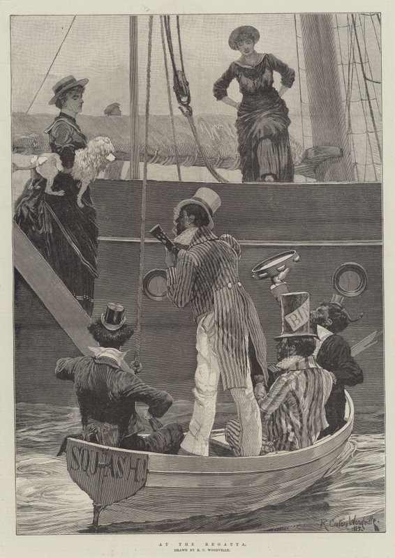 A Regattán (metszet) alkotó: Richard Caton II (after) Woodville