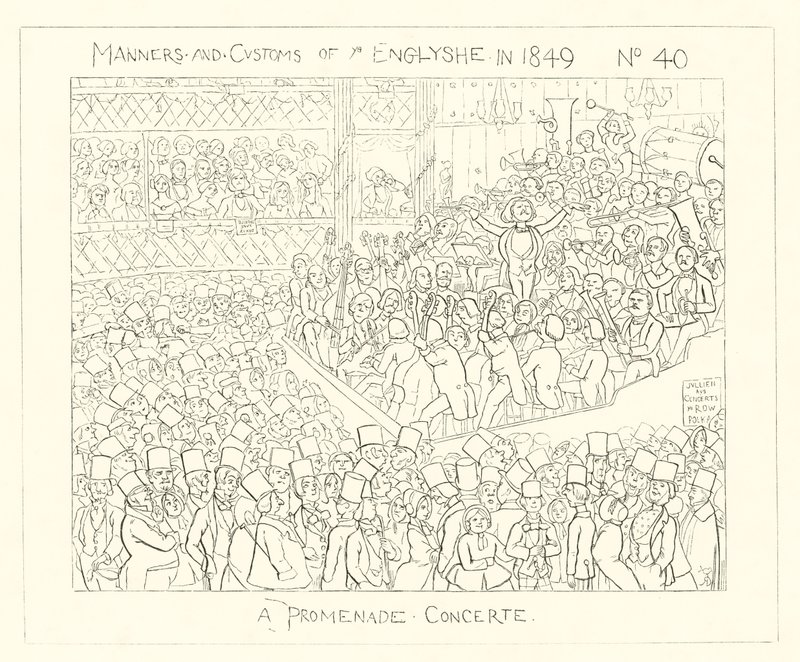 1849, Sétánykoncert alkotó: Richard Doyle