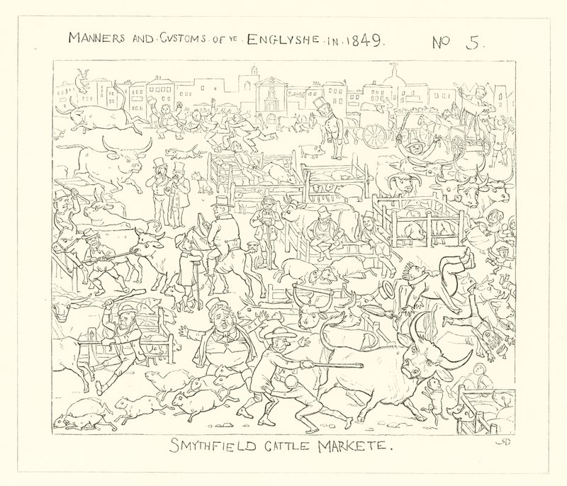 1849, Smithfield marhapiac alkotó: Richard Doyle