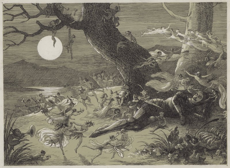 Nyári lovagok álma (akvatinta) alkotó: Richard Doyle