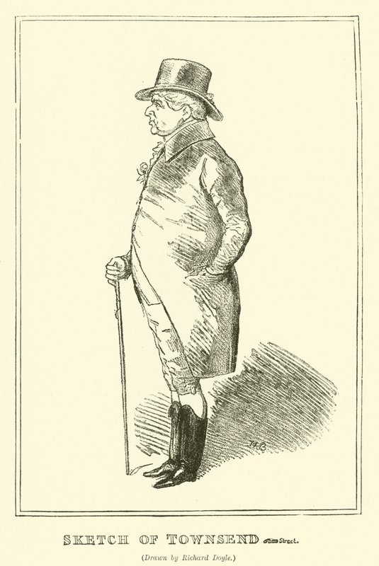 Townsend vázlata (metszet) alkotó: Richard Doyle