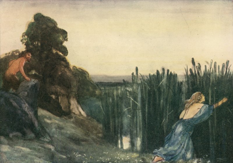 Pan a Syrinx sebessége után tette alkotó: Robert Anning Bell