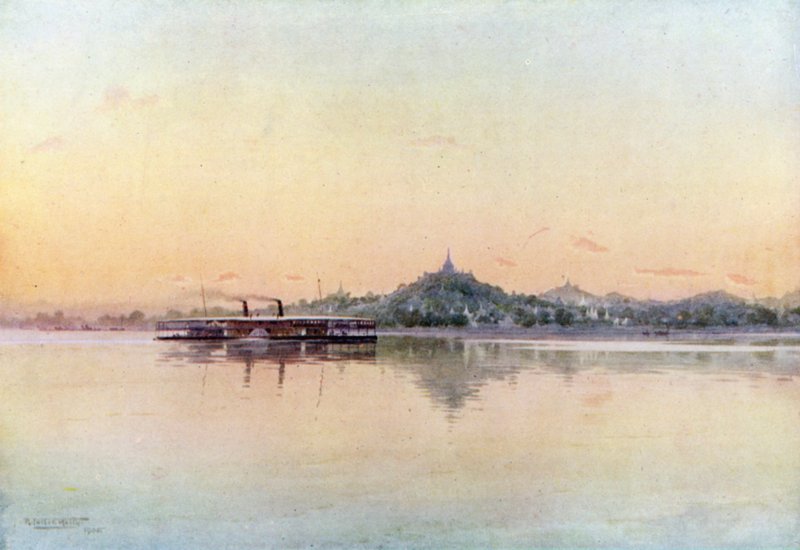 Expressz gőzös Sagaing mellett alkotó: Robert George Talbot Kelly