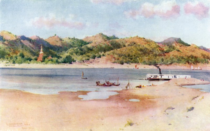 Landing-Ghaut Prome-ban, Low River alkotó: Robert George Talbot Kelly