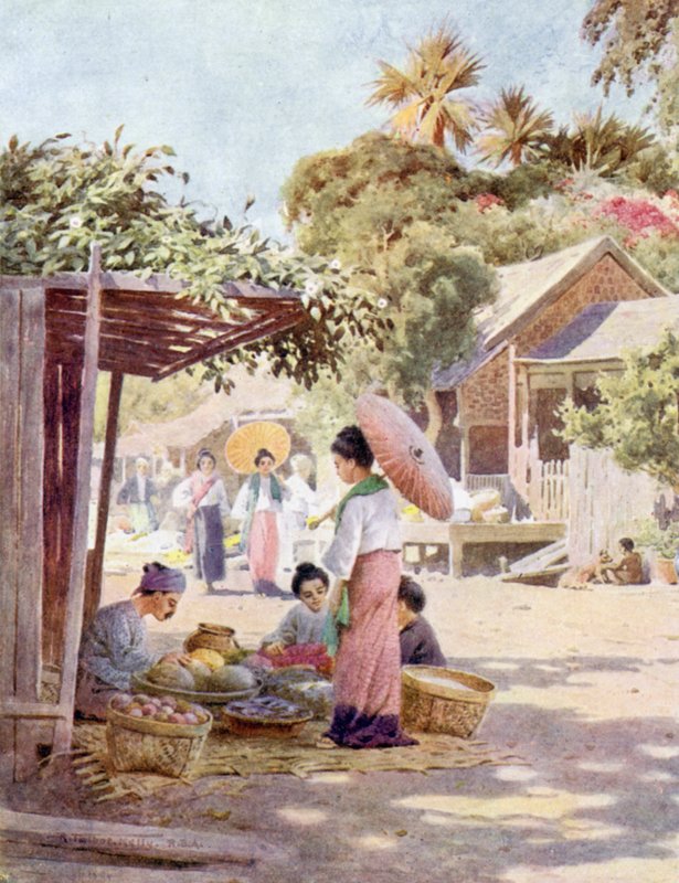 Utca Nyaung-u-ban alkotó: Robert George Talbot Kelly