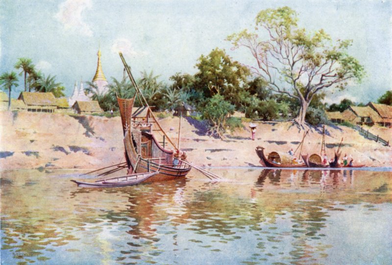 Az Irrawaddy-partok Myin-gyan közelében alkotó: Robert George Talbot Kelly