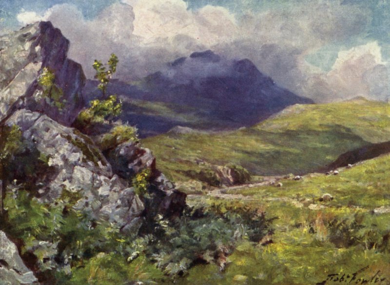 Kilátás Moelwynre (színes litho) alkotó: Robert (after) Fowler