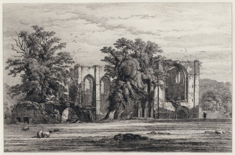 Furness Abbey (rézkarc) alkotó: Robert Kent (after) Thomas