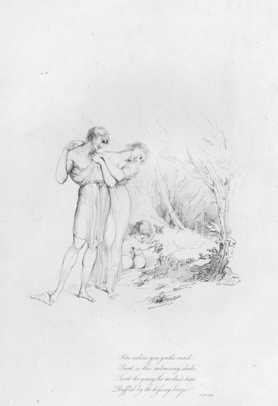 Anakreon, Óda XIX (metszet) alkotó: Robert Kerr (after) Porter