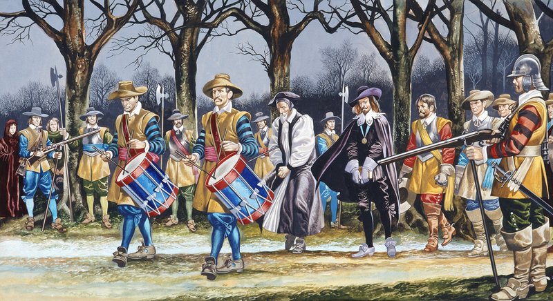 I. Károly utolsó sétája (gouache, papír) alkotó: Ron Embleton