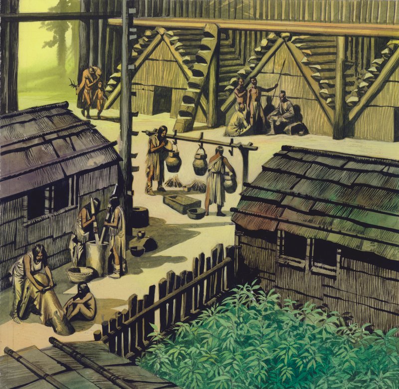 Indián tábor (gouache, papír) alkotó: Ron Embleton