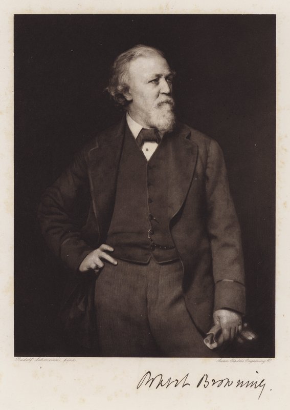 Robert Browning (litho) alkotó: Rudolf Lehmann