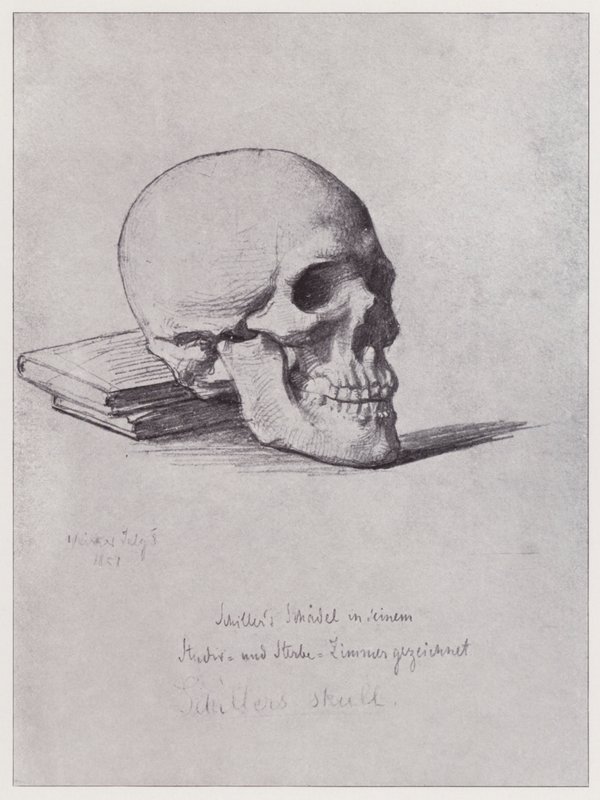Schiller koponyája (litho) alkotó: Rudolf Lehmann