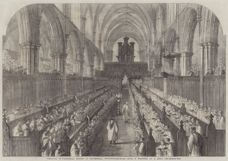 Egyházi kórusok fesztiválja Southwellben, Nottinghamshire-ben alkotó: Samuel Read