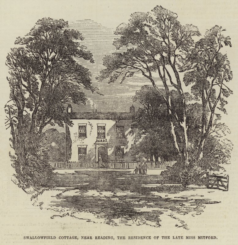 Swallowfield Cottage, Reading közelében, a néhai Miss Mitford lakhelye alkotó: Samuel Read