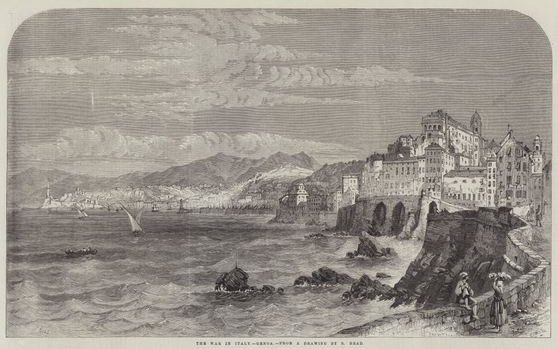 A háború Olaszországban, Genova alkotó: Samuel Read